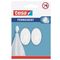 TESA Permanent Hooks Oval S White 2 Hooks White