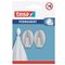 TESA Permanent Hooks Oval L Metal 2 Hooks Stainless Steel