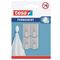 TESA Permanent Hooks Rectangular S Metal 3 Hooks Stainless Steel