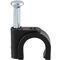 RUWAG Cable Clip Round Black 10mm (10)