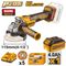 INGCO 20v Ps+ C/l Grinder 115mm B/l Kit