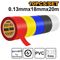 INGCO Tape Insul 20mx18x0.13mm R/y/b/bl/w P/10