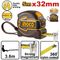 INGCO T/measure Steel R/case 5mx32mm Mag Dbl Hook