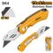 INGCO Knife Folding 61x19mm+6bl Alum