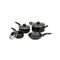 7 Piece Non-stick Cookware Set Black