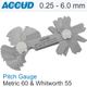 ACCUD Pitch Gauge Metric 0.25-6mm & 4-62tpi 52 Leaves 60deg. And Whitworth 5