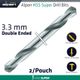 ALPEN Hss Super Drill Bit Double Ended 3.3mm 2/pouch