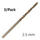 ALPEN Hss Sprint Master 2.5mm X3 Sleeved Din338 ALPEN Drill Bit