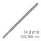 ALPEN Force X 14.0 X 260/200 Sds-plus Rebar Drill Bit X4 Cutting Edges