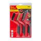 TORK CRAFT Soft Grip Wide Brush Set Brass Stainless Nylon In Blister Tcw