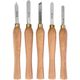 TORK CRAFT Chisel Set Wood Turning 270mm Hss 5 Piece Wood Case