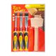 TORK CRAFT Chisel Set Wood 3 Piece Plus Wooden Mallet Blister