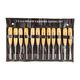 TORK CRAFT Chisel Set Wood Carving 12piece In Leather Pouch