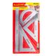 TORK CRAFT Protractor Ruler & 2 X Traingle Set 4pc