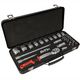 TORK CRAFT Socket & Ratchet Set 27pc 1/2' Dr Crv 12 Point Metal Case
