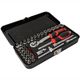 TORK CRAFT Socket & Ratchet Set 34pc 1/4' Dr Crv 12 Point Metal Case